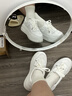 依思 Q（exull）女鞋小白鞋2025夏季新款網(wǎng)面透氣厚底板鞋女輕便增高百搭休閑鞋女 米色-網(wǎng)面厚底4.5cm 37 現(xiàn)貨速發(fā) 曬單實(shí)拍圖