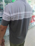 AEMAPE/美國蘋果 男士POLO衫絲光棉短袖男士中年夏季商務(wù)休閑條紋上衣男 灰色 2XL 【建議體重150-170斤】 曬單實(shí)拍圖