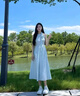 PMOG2024夏季多巴胺法式少女甜美初戀裙小清新仙女無(wú)袖掛脖大擺連衣裙 藍(lán)色氣質(zhì)連衣裙 S 建議85-95斤 曬單實(shí)拍圖
