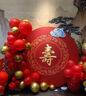 花羽夢（HUAYUMENG）壽宴場景布置KT板定制氣球裝飾老人生日套餐擺過80大壽60歲祝壽 壽比南山KT板生日套餐A 曬單實拍圖