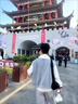 才俏春秋季男裝套裝男士帥氣休閑夏季韓版潮流一套搭配 三件套-牛仔馬甲+白色衛(wèi)衣+灰色 M 曬單實拍圖