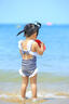 心楠兒童泳衣女孩洋氣夏季女童泳衣裝連體露背3-6歲游泳服泳帽泡溫泉 千鳥格泳衣 130 碼【適合身高120-130cm】 曬單實(shí)拍圖