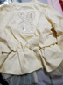 ASK JUNIOR女童外套秋裝兒童愛(ài)心滿(mǎn)印兔子亮片休閑棒球領(lǐng)外套 米白色 170 曬單實(shí)拍圖