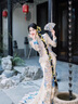 卡悠萊（KAYOULAI）中式婚禮新娘服裝鳳冠霞帔整套婚紗藍(lán)金色高級(jí)感秀禾服婚服 金藍(lán)色 XL 均碼 曬單實(shí)拍圖