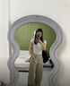 Henny Rue女士短袖女春夏季含桑蠶絲薄款純色小圓領修身高彈顯瘦打底T恤 云朵白 均碼 （80-110斤） 曬單實拍圖