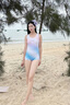 熱浪泳衣女款2025新款連體三角專業(yè)游泳館專用大碼保守顯瘦競(jìng)技泳裝 運(yùn)動(dòng)風(fēng)連體泳衣 M 曬單實(shí)拍圖