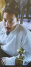 羅蒙（ROMON）高檔開叉長袖T恤男2024春秋新款無痕翻領(lǐng)商務(wù)寬松休閑polo男打衫 灰綠 XL /115 曬單實(shí)拍圖