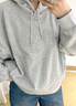 Gap女裝春季LOGO法式圈織簡約純色連帽衛(wèi)衣429363上衣 灰色 175/92A(XL)亞洲尺碼 曬單實(shí)拍圖