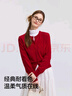 森馬（Semir）針織開衫女氣質(zhì)短款大氣紅色毛衣2025年春新款圓領(lǐng)舒適純色針織衫 紅色調(diào)00366 M /160/84A 曬單實(shí)拍圖