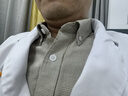 馬登工裝 美式休閑立體色織長(cháng)袖襯衫男秋季潮流小千鳥(niǎo)格純棉休閑襯衣 香木綠 S 曬單實(shí)拍圖