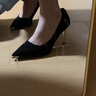 達芙妮名媛黑色高跟鞋女2025新款春季尖頭細跟配裙子氣質(zhì)職業(yè)單鞋 曬單實(shí)拍圖
