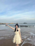 DGOV法式初戀溫柔風甜美小飛袖連衣裙夏季新款小個子氣質(zhì)顯瘦仙女短裙 米白色 S 建議80-90斤 曬單實拍圖