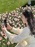 范思藍(lán)恩法式方領(lǐng)優(yōu)雅感連衣裙女秋季2024新款收腰長(zhǎng)袖裙子13353 米杏色 XL 曬單實(shí)拍圖