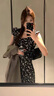 JRET法式赫本風(fēng)黑色碎花連衣裙子女夏季2025新款氣質(zhì)收腰長(zhǎng)裙 【黑色小飛袖碎花連衣裙】 L 55/60kg 曬單實(shí)拍圖