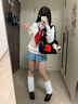 心楠jk制服裙日系水藍(lán)色夏校供感格裙a字半身裙高腰百褶裙學(xué)院風(fēng)短裙 藍(lán)色單件格裙39cm【S碼】 曬單實(shí)拍圖