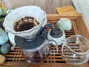 菱鏡咖啡濾杯手沖滴漏式玻璃過(guò)濾器家用咖啡壺手沖器具套裝 玻璃濾杯1-2人份-透明白+450ml分享壺 曬單實(shí)拍圖