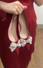 啄木鳥婚鞋女2025年新款新娘鞋酒紅色秀禾婚紗不累腳高跟鞋法式結(jié)婚紅鞋 酒紅色6厘米 37 曬單實(shí)拍圖