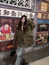 紫涵（ZIHAN）紫涵一手長(cháng)假兩件連帽風(fēng)衣女2025年春季新款休閑通勤寬松拉鏈外套 苔蘚綠 S 曬單實(shí)拍圖