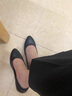 皓娥輕便工作單鞋女夏季單鞋軟底舒適媽媽鞋豆豆鞋工裝職業(yè)防滑平底鞋 黑色 38 （偏小一碼） 曬單實(shí)拍圖