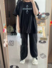 SMFKFUTRUE未來/金屬搖滾闊身Tee短袖上衣 CT001系列娜扎同款 塵?；?CT001LG1 L 曬單實拍圖