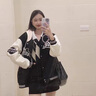 韓惠芷美式棒球服外套女春秋款韓版寬松百搭學(xué)生原宿風(fēng)夾克女裝上衣 A67黑色【復(fù)合面料加厚款】 厚款 L 【建議100-125斤】 曬單實(shí)拍圖