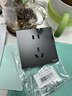 飛利浦（PHILIPS）開關(guān)插座86型正斜五孔暗裝插座帶開關(guān)S20啞光黑電腦空調(diào)插座面板 正五孔 插座 曬單實(shí)拍圖
