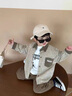 迪士尼男童秋裝套裝2025新款洋氣寶寶襯衫兒童春秋酷帥氣三件套 卡其色（方框豎條） 120 cm 曬單實拍圖