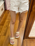 依思 Q（exull）厚底拖鞋女2025夏季新款軟底舒適百搭沙灘鞋女防滑耐磨涼拖鞋女 米色-軟乎乎云朵拖 37 曬單實(shí)拍圖