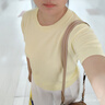 樂芬蘭（LeFenLan）休閑褲女裝一整套2024夏季初戀清純韓劇小清新穿搭小個子闊腿褲子 上衣+褲子 L 曬單實拍圖