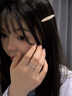 清晨的星星韓版醋酸金標一字夾劉海碎發(fā)夾女2025新款高端側邊夾發(fā)卡夾子頭飾 人魚(yú)姬一對 曬單實(shí)拍圖