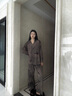 莎倩2025年新款女士睡衣春秋季莫代爾棉長(cháng)袖長(cháng)褲套裝秋冬新款家居服 L851012-灰色 L （身高161-165，體重100-125） 曬單實(shí)拍圖