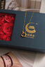 中國黃金（CHINA GOLD）莫比烏斯環(huán)18K黃金項鏈女士托帕石套鏈生日禮物送女友18K金莫比烏斯雙環(huán)項鏈 曬單實拍圖