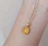 中國黃金（CHINA GOLD）黃金項(xiàng)鏈女足金小方糖吊墜鎖骨鏈掛墜七夕情人節(jié)禮物送女朋友老婆 足金小方糖吊墜 約1.4g【贈(zèng)925鏈】 曬單實(shí)拍圖