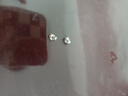 賽菲爾鉑金耳飾女款pt950白金閃耀車花耳釘 車花圓珠耳釘 約0.85克 曬單實(shí)拍圖