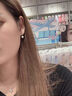 祥瑞天賜飾品晨露珍珠耳環(huán)女耳釘圓臉耳飾感生日禮物 白色銀針12MM 曬單實(shí)拍圖