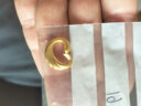 中國黃金（CHINA GOLD）黃金愛(ài)心項鏈女款立體足金天鵝之戀吊墜教師節生日禮物送女友愛(ài)人天鵝之戀吊墜【配S925鏈】約0.6g 曬單實(shí)拍圖