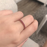 廷亮 天然鴿血紅紅寶石戒指18K金鑲嵌彩寶女戒條形排戒愛的禮物單疊戴 白金(10至20號)現(xiàn)貨 曬單實拍圖