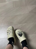 鯊鵜鶘 HA PELICAN5.0cm厚底增高松糕eva云朵洞洞鞋女夏季包頭外穿防滑踩屎感沙灘鞋 米白色 +隨機送10個鞋花 36 曬單實拍圖