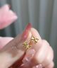 中國黃金（CHINA GOLD）黃金耳釘女士足金蝴蝶結(jié)耳釘純金新年七夕情人節(jié)禮物送女友老婆 足金蝴蝶結(jié)耳釘約0.8g 曬單實(shí)拍圖