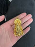 吉財運黃金吊墜男火焰觀(guān)音牌掛墜編繩項鏈999足金包銀菩薩佛頭平安無(wú)事 包金2.5克總重約29克觀(guān)音吊墜 曬單實(shí)拍圖