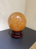 天然黃色水晶球擺件真原石廚房辦公室玄關(guān)流水高檔水晶球天然原石 【直徑5厘米】送底座 有財好宅 曬單實(shí)拍圖