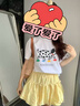 歌詩慧短裙半身裙女花苞裙2025春夏季新款蓬蓬裙顯瘦A字裙子甜美泡泡裙 黃色花苞裙 L 【建議106斤內(nèi)】 曬單實拍圖