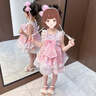 迪士尼（Disney）女童洛麗塔公主裙新款小女孩洋氣連衣裙春秋兒童蘿莉夏季長袖裙子 粉紅色長袖（無頭箍） 120 建議身高105—115cm 曬單實拍圖