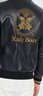 Raidy Boer/雷迪波爾【綿羊皮革】男裝刺繡雙頭鷹皮衣外套2002-70 黑色  170/48/M 曬單實(shí)拍圖
