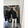 益帛白色牛仔褲男士夏季新款歐美風潮牌彈力淺色修身休閑小腳長褲子男 白色 31 【建議115-125斤】 曬單實拍圖