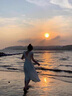 棉致法式甜美V領(lǐng)垂墜感連衣裙女夏季2025新款氣質(zhì)長(zhǎng)裙收腰顯瘦高級(jí)感 U4杏色【高品質(zhì)38.5】 L 100-115斤 曬單實(shí)拍圖