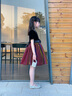 衣諾坊女童禮服長裙兒童花童女孩演出服 紅色紗擺公主裙 130cm 曬單實拍圖