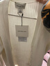 Calvin KleinJeans25春夏女士休閑肌理感ck紐扣V領(lǐng)羅紋修身針織開衫47A303G YAS-牛乳白 M 曬單實(shí)拍圖