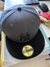 NEW ERA紐亦華MLB棒球帽男女情侶NY皮制LOGO平檐全封帽5950 13793092-灰色 紐約洋基隊 758 60cm 曬單實(shí)拍圖