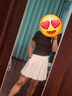 蘿美醬百褶裙松緊腰高腰彈力a字夏季小個子短裙子女胖mm顯瘦春秋半身裙 白色（松緊腰帶口袋） M 【建議90-105斤】 曬單實拍圖